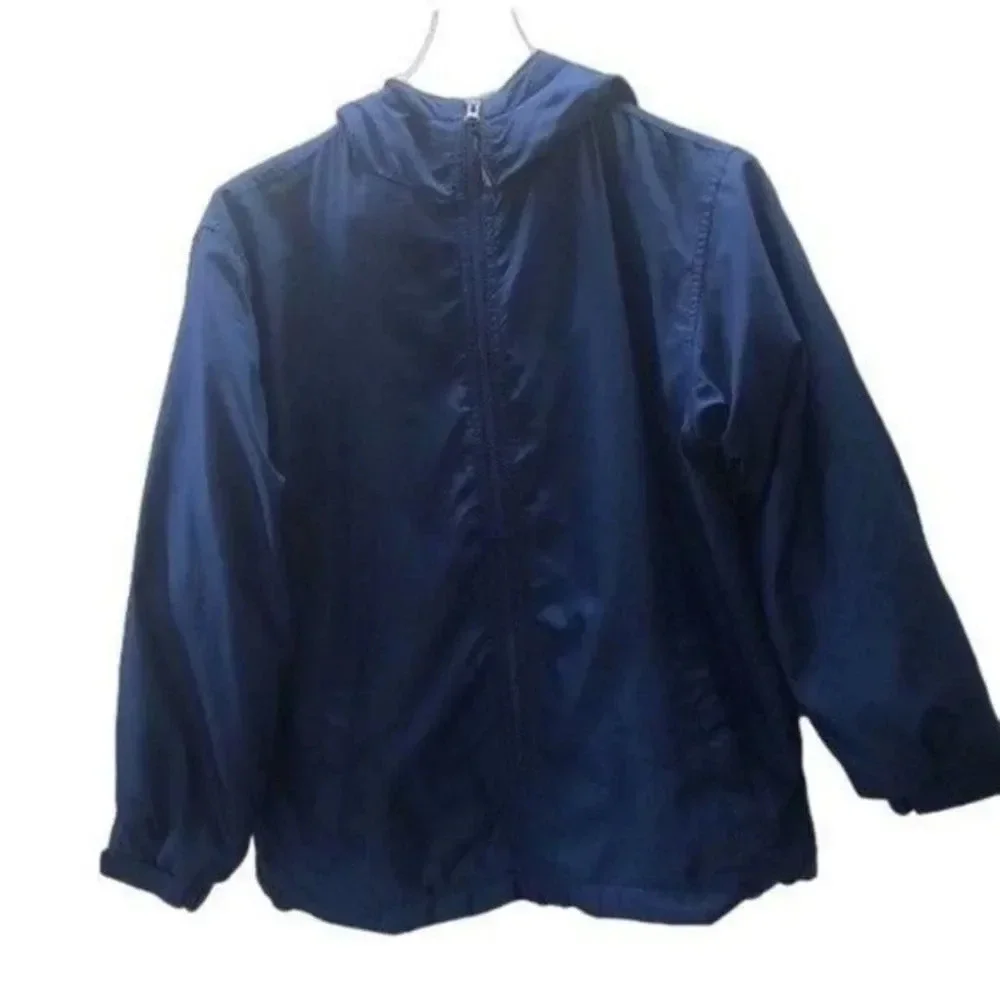 Navy Blue Windbreaker‎ Jacket Lightweight Coat Hooded Outdoor